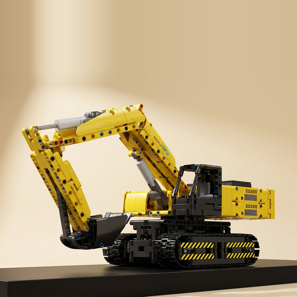 Mould King 15061 remote controlled excavator building set, yellow — photo 2 of 3