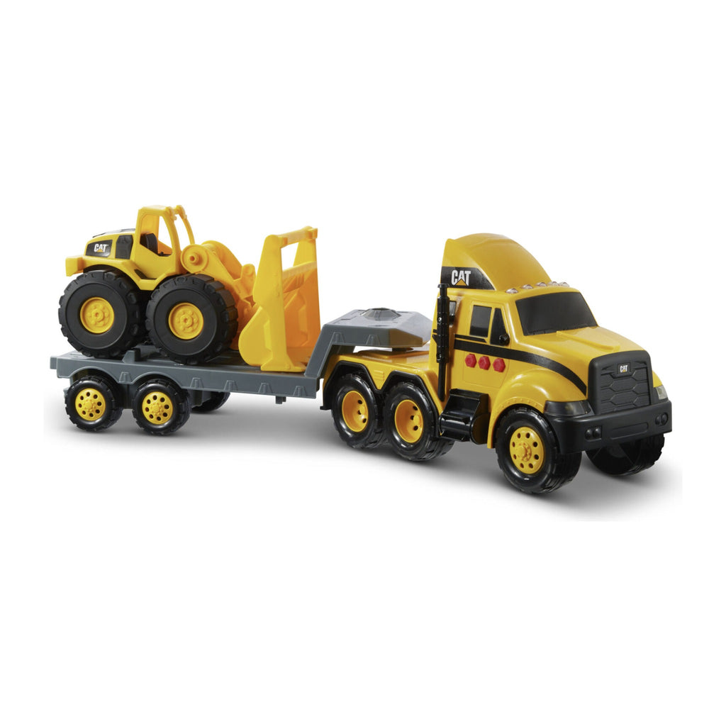Cat® Heavy Movers Flatbed Truck with Wheel Loader