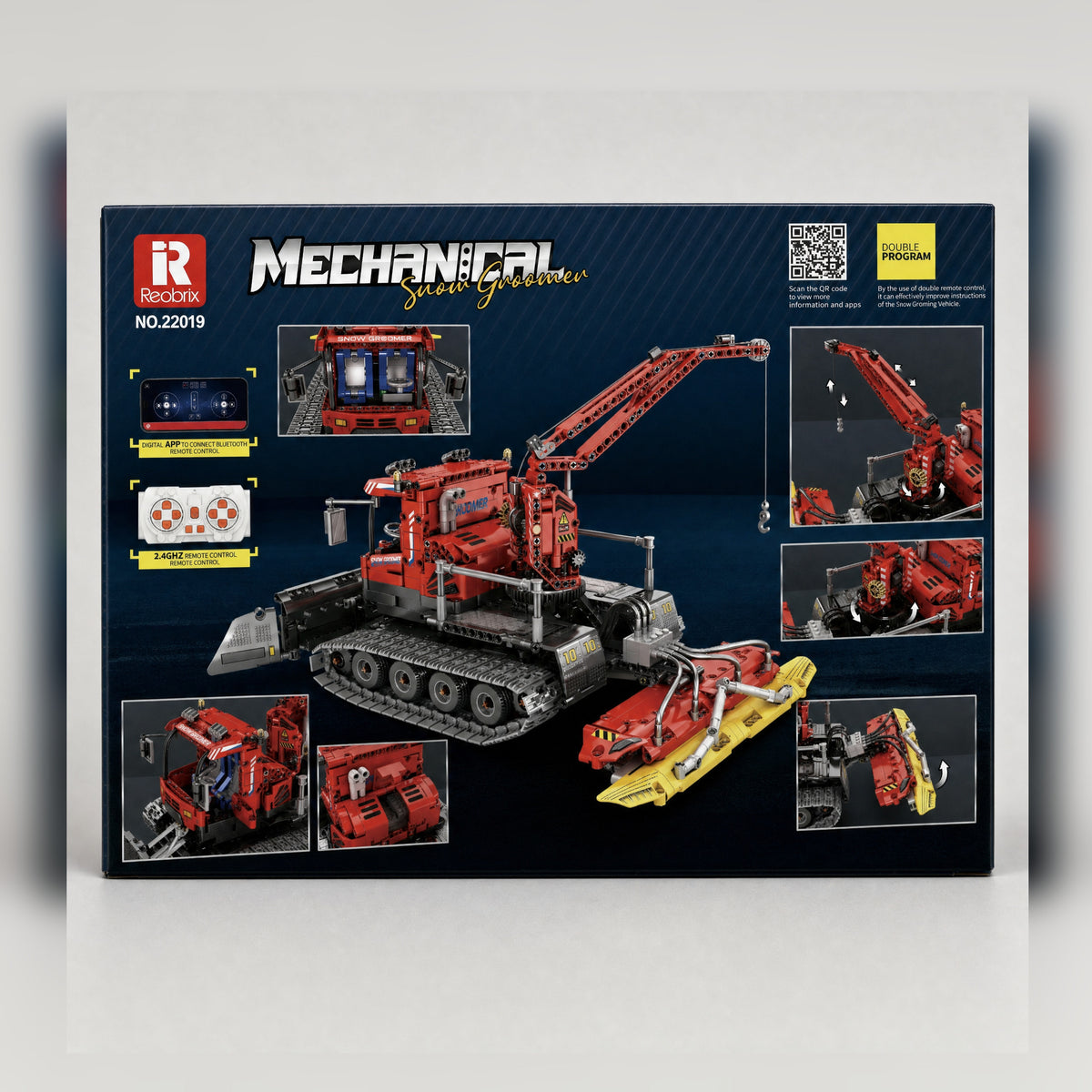 Reobrix 22019 snow groomer building set — back of the box