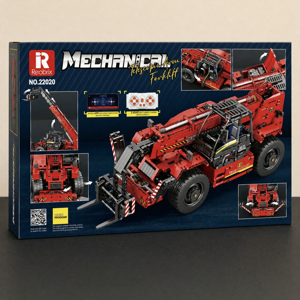 Reobrix 22020 telehandler building set — back of the box