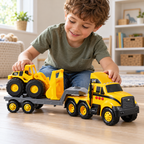 Cat® Heavy Movers Flatbed Truck with Wheel Loader