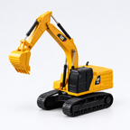 Mini CAT 336 excavator 1:64 RC — front three-quarter view, bucket raised