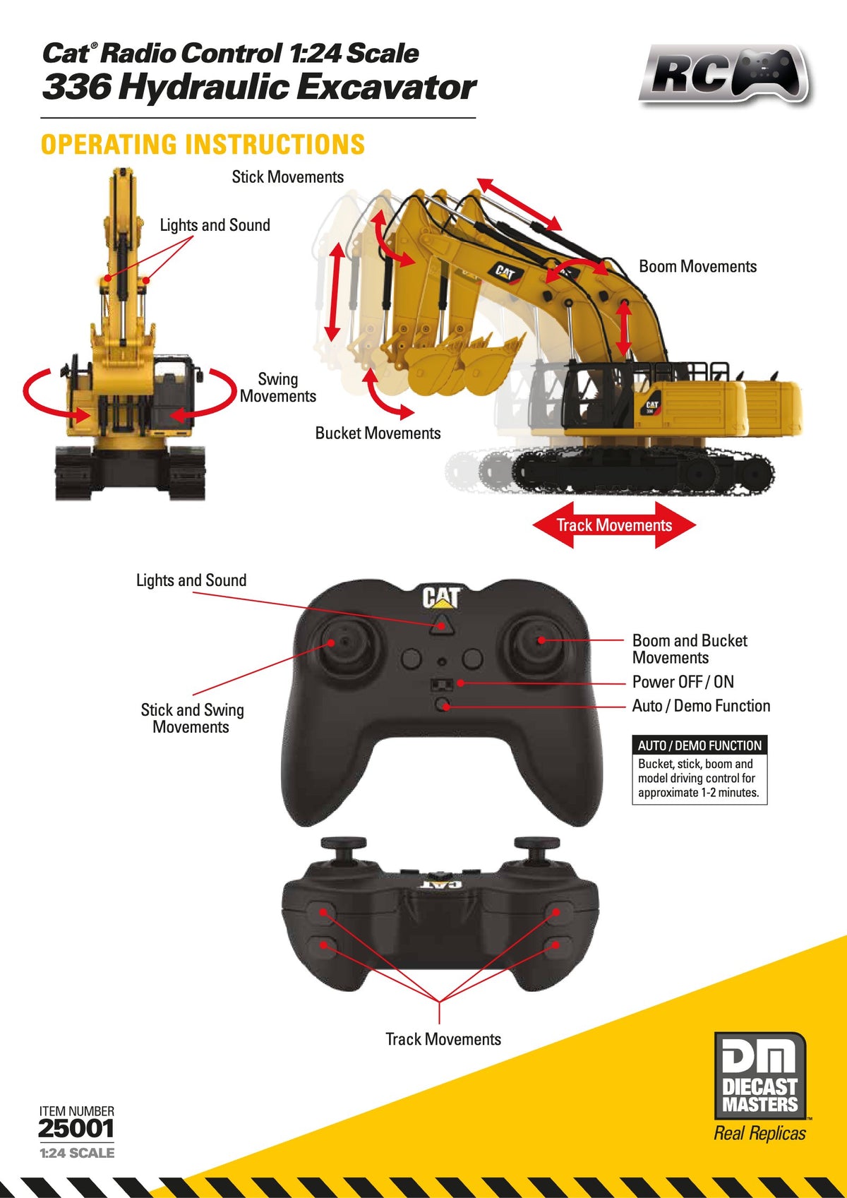 Diecast Masters flyer 25001 page 2 — operating instructions
