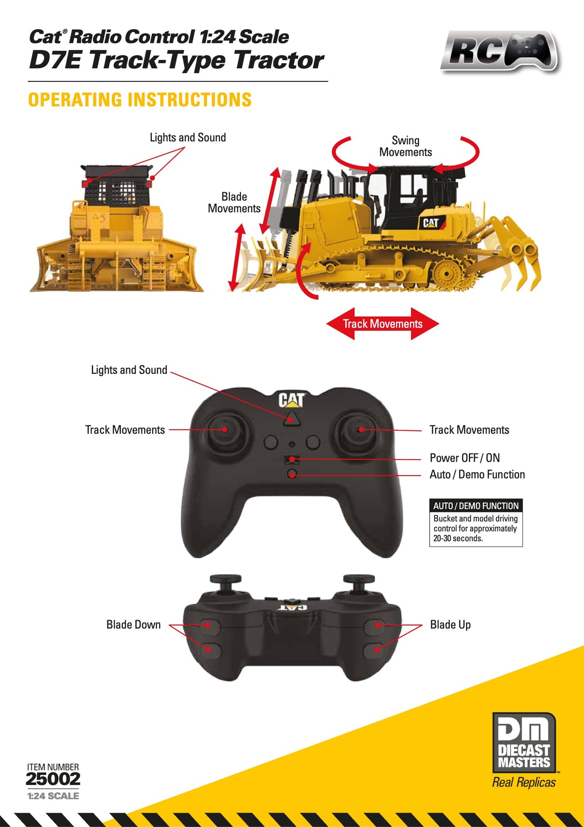 Diecast Masters flyer 25002 page 2 — operating instructions