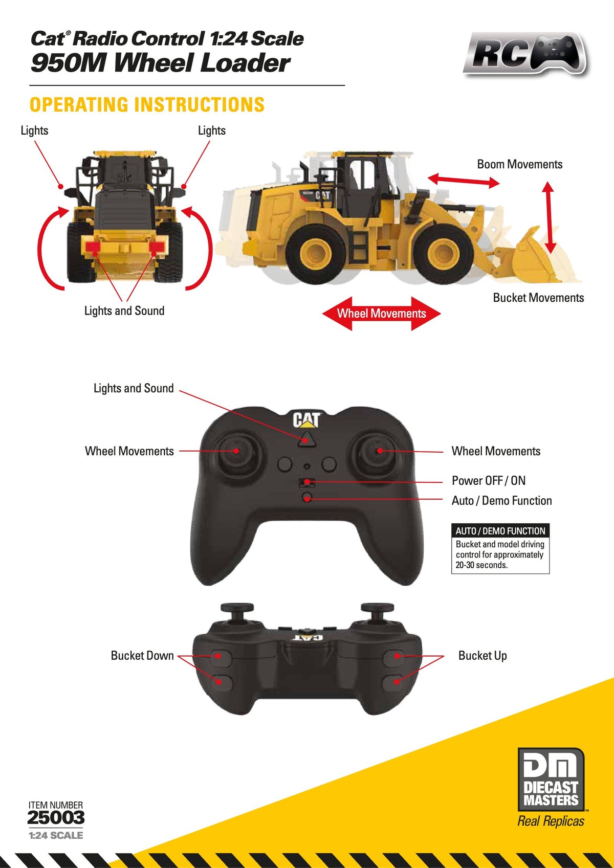 Diecast Masters flyer 25003 page 2 — operating instructions