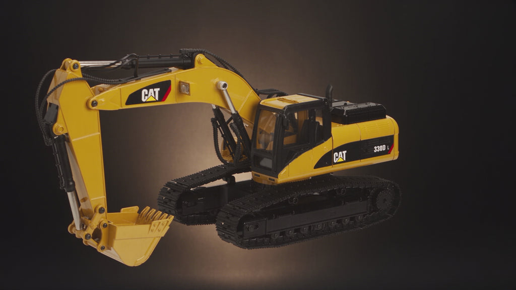 CAT 330D L 1:20 radio control excavator — 360° turntable video