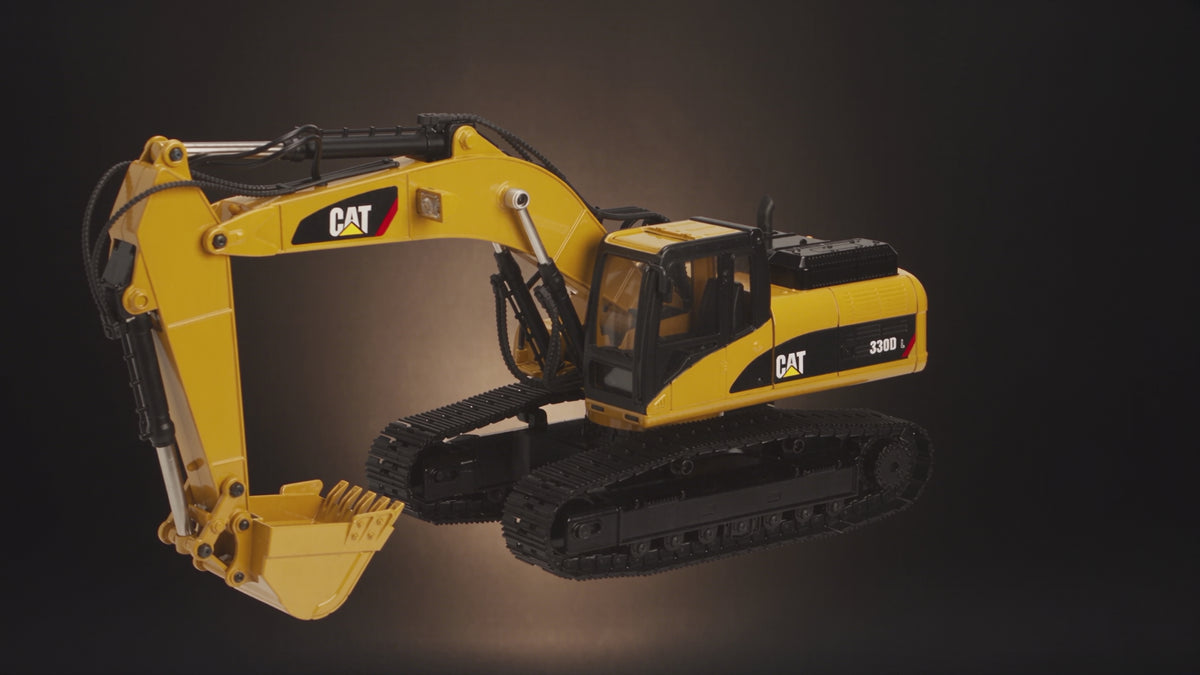 CAT 330D L 1:20 radio control excavator — 360° turntable video